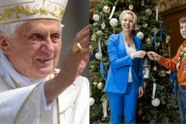 Benedikt XVI. in Urška: Bog je ljubezen